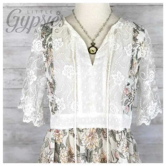 POL Cottagecore Peplum Tunic Top - Picture 2 of 10